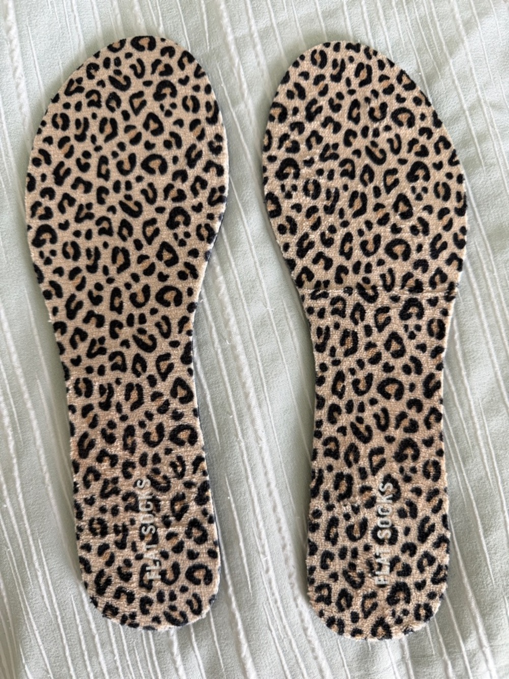 NWOT Leopard Print “Flat Socks” Women’s Insoles - Neutral/Tan & Black